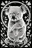 Placeholder: A delightful coloring page design showcasing an adorable baby koala in a charmingly naive art style. The artist has skillfully created a whimsical scene with minimal details and a focus on bold, thick black outlines. The endearing fox, prominently positioned in the center, is the highlight of this illustration. The all-white background beautifully complements the simplistic design, allowing young artists to unleash their creativity. As the baby fox takes center stage, a subtle hint of its