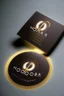 Placeholder: Circular business card for light printing house named Noor.