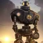 Placeholder: Create the most memorable and visually striking robot character , inspired by the unique personalities and abilities of robots.8k resolution beautiful cozy steampunk digital illustration matte painting.