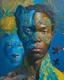 Placeholder: An intriguing portrait of a person whose face is half-human, half-animal, representing their connection to the natural world, in the style of modern mythology, bold colors, textured brushstrokes, and a blend of realism and fantasy, influenced by the works of James Jean and Kehinde Wiley, examining the duality of human nature and our relationship with the environment.