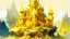 Placeholder: A yellow shining crystal castle painted by Zosan