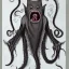 Placeholder: Vampire Bat with tentacles beard and grey skin and four arms as a Russian Orthodox