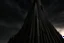 Placeholder: A twisted, dark, cathedral/tower stretching into a cracked sky