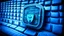 Placeholder: The image closely depicts a computer keyboard secured with a complex digital lock. The blue and white colors reflect the technological and security aspects of the subject. As an expression of digital protection and a focus on security in the era of digital communication, this image represents the balance between technology and personal safeguarding.