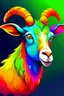 Placeholder: Acrtoon 2d art illustration . colorful goat