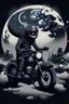 Placeholder: Moon, Motorcycle and Masks.