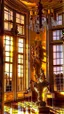 Placeholder: A beautiful image of the windows of the luxurious palace hall with two winged angel statues