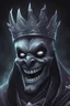 Placeholder: Dark ghost king smiling