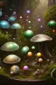 Placeholder: boccia in fungus garden, glowing pixies, hi detail, 4k, clear focus, depth of field, color correction, studio quality, backlight