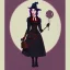 Placeholder: Portrait of a 30 year old witch like Cate Blanchett and Mary Poppins