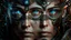 Placeholder: antasy art matrix style cyborg portrait detailed symmetrical realistic eyes steampunk cyborg cyborg intricate detailed to scale hyperrealistic dark lighting digital concept art