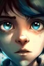 Placeholder: -fantasy style-a surprised eyes of a teenager boy looking up -just the eyes-