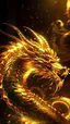 Placeholder: Golden Powerfull Dragon 8K High Quality, Cosmic Astrology Background,