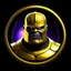 Placeholder: thanos logo animated inside a golden medalion