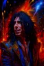 Placeholder: fire, lightning, wind, rain, volcanic lava, fireworks, explosions, multicolored neon lights, Paul Stanley in the art style of Leonardo De Vinci, oil paint on canvas, 32k UHD, hyper realistic, photorealistic, realistic, life-like, extremely detailed, extremely colorful, sharp beautiful professional quality,