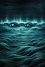 Placeholder: Fantasy art: evil water wave of evil eyes is running toward us