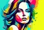 Placeholder: modern abstract woman painting vector