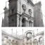 Placeholder:  building cross section, interior croquis, Vignola classicism architecture,building cross section +Book illustration by Gediminas Pranckevičius, Jean Baptiste Monge, Brian Kesinger, Anton fadeev, strong lines, high contrast vibrant colors, highly detailed, 16k resolution, trending on behance