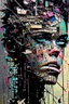 Placeholder: Ultra detailed medium portrait painting of anxiety , torn up collage of clippings, broken circuitry background, matrix effects, punk visual art, punk art aesthetic, graffiti art, pop surrealism, collage art, cluttered paint glitches