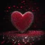 Placeholder: motion blur red glitter electric heart