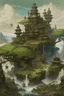 Placeholder: Fantasy landscape by Akihiko Yoshida