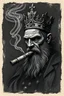 Placeholder: realism the dubious bad king smoking cigar black smudged border