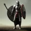 Placeholder: franz frazetta style, knight with sword and shield, dark soul like