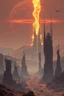 Placeholder: Nuclear holocaust on Mars modern city future buildings and towers