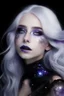 Placeholder: Galactic beautiful woman empress sky deep violet eyed whitehaired