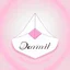 Placeholder: Create a logo with the name Deniz Boutique, inspired by diamond dresses, with the symbol of the dress, baby pink