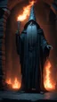 Placeholder: Busch painting style nightmare, a wizard standing in a 3d rendering full-height image of a grim and dark scene. Ensure the final images exhibit the utmost quality, with the play of a torch-lit dungeon encompassing 4K, 8K, and 64K resolutions, with 3D rendering that manifests in photorealistic, hyperrealistic, and highly detailed representations. Employ techniques such as HDR, UHD,