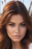 Placeholder: Demi Rose is so beautiful with her auburn hair and green eyes that all I want to do is paint a close-up facial portrait of her 3 sheets to the wind and a pirate ship