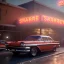 Placeholder: Ultra Realistic retro sci-fi afire Supermarket parking scene, 1960 year, blonde woman, sweet scarlet Johansson face, perfect iris, glow eyes, face makeup, tight latex coat; many panic people looking, Retro sci-fi style, soft color, highly detailed, unreal engine 5, ray tracing, RTX, lumen lighting, ultra detail, volumetric lighting, 3d, finely drawn, high definition, high resolution.