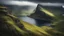 Placeholder: Mountainous landscape on the Faroe Islands, sunlight, chiaroscuro, awe-inspiring, beautiful composition, award-winning photograph