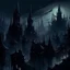 Placeholder: Dark eldritch spires cityscape