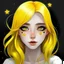 Placeholder: girl yellow hair star eyes and star eyes