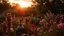 Placeholder: sunrise in the garden of the moment , vanitas style
