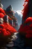 Placeholder: Masterpiece, best picture quality:1.5, realistic, hyper-realistic), Photo ofdigital art concept,a logo made ofsnow,flowers, red lanterns:1.5, (((China New Year)),GreatWall,whimsical,fantasy, 8k, UnrealEngine5 rendering,whimsical,intricate details, digital art, fantasy, slightly red,orientalaesthetics, movie night