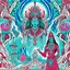 Placeholder: Kali on Acid, Psychedelic Hindu Maze, neo surrealism, by Gerald Scarfe, hypersurreal fantastical detailed 3D matte painting, deep color, intricate detail, splash screen, complementary colors, nightmare concept art, trending on DeviantArt.