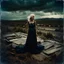 Placeholder: Photorealistic polaroid nothingness and distressing anguish old wooden landscape wasteland night Max Ernst, shot on Hasselblad, movie shot, details of the dress accentuated, nightmare, hypermaximalist, obsessive, hypnotic