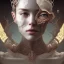 Placeholder: broken, cracked-open woman's face, fine detail, highly intricate, wearing bridal veil, modern surrealism painting, identity crisis, wearing bridal veil, high-quality, volumetric lighting, 8k, ultrahd, George Grie, Marco Escobedo, Igor Morski