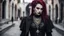 Placeholder: goth fashion, women and men in nice goth clothes and jewelry, black, silver, gold, burgundy fashion colors, High detailed, sharp focus, looking at the camera, cinematic, masterpiece, high realistic, fashion photo