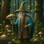 Placeholder: Wizard, painted, digital painting, 24k, high resolution, highly detailed, cozy, forest with leafs, mushrooms and flowers, smooth, art by JOHN STEPHENS