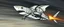 Placeholder: blind contour robot shark bat like space ship fighter jet massage master guru fast moving motion blur background
