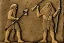 Placeholder: Purism, caveman holding a club, cave, cave bear, campfire, stone age, dawn, fine detail, high quality,