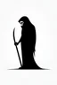 Placeholder: Extremely simple logo representing the shadow of the grim reaper. Black on white background