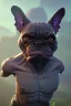 Placeholder: alien french bulldog musculature hulk body HD strong french bulldog hulk marvels Warcraft 64k