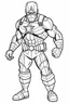 Placeholder: a cartoon image of captain america. kids coloring book. no color. thin crisp lines