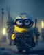Placeholder: a minion at the frontlines in the army at night with his platoon fighting, slava ukraine, key lighting, soft lights, foggy, by steve haris, by lisa yuskavage, by serov valentin, by tarkosvky, 8 k render, detailed, cute cartoon style, very cute adorable face