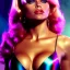 Placeholder: Photo of a gorgeous young Pamela Anderson, wearing a Micro-Bikini, beautiful face, beautiful body; in the style of martine johanna, draped in flowing fabric, colorful energetic brush strokes, realistic, sharp focus, 8k high definition, insanely detailed, intricate, elegant, art by martine johanna and artgerm